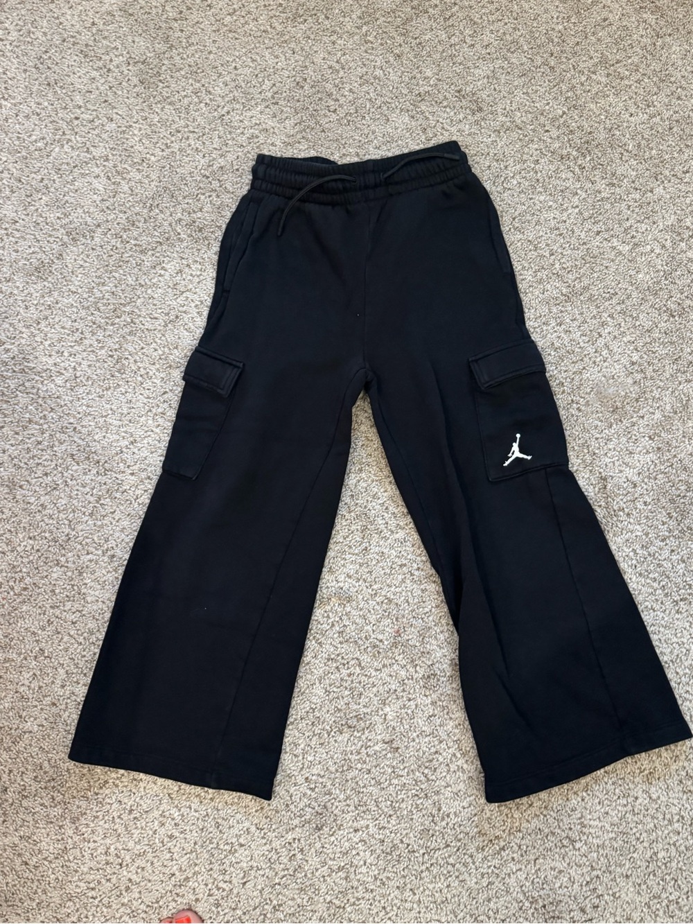 Jordan Black Kids Wide Leg Sweat Pants